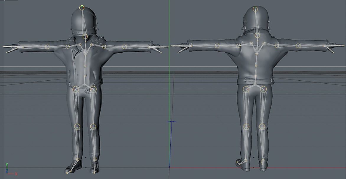 Spacesuit Astronaut Rigged 3D model_15