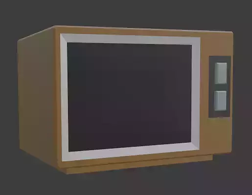 Low Poly Retro CRT Television Set