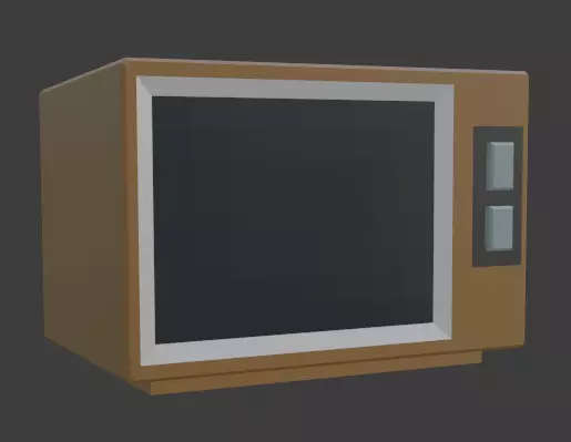 Low Poly Retro CRT Television Set Free low-poly 3D model