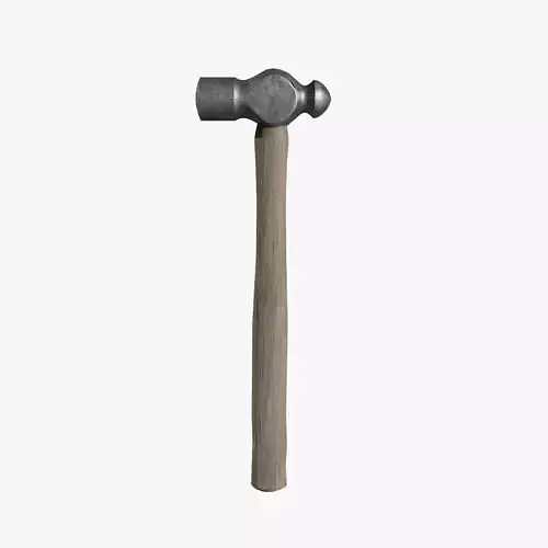 Hammer ball pein brushed Low-poly 3D model