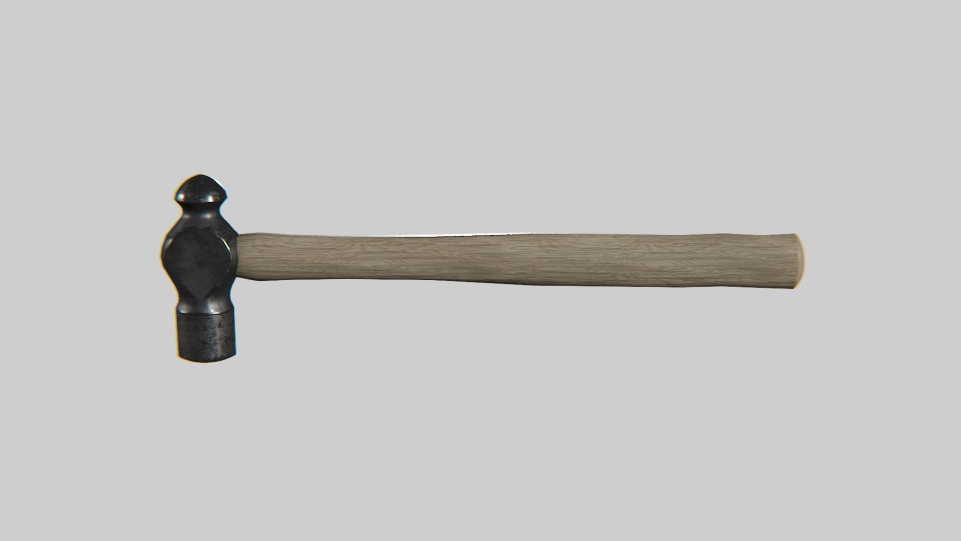 Hammer ball pein forged Low-poly 3D model_2