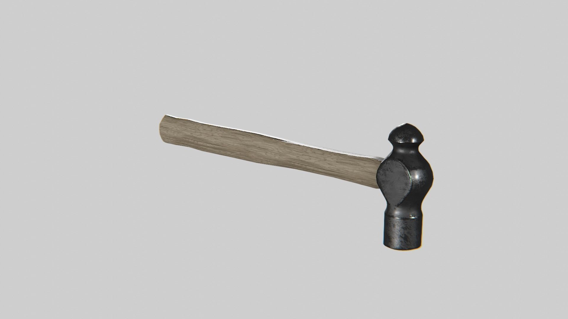 Hammer ball pein forged Low-poly 3D model_4