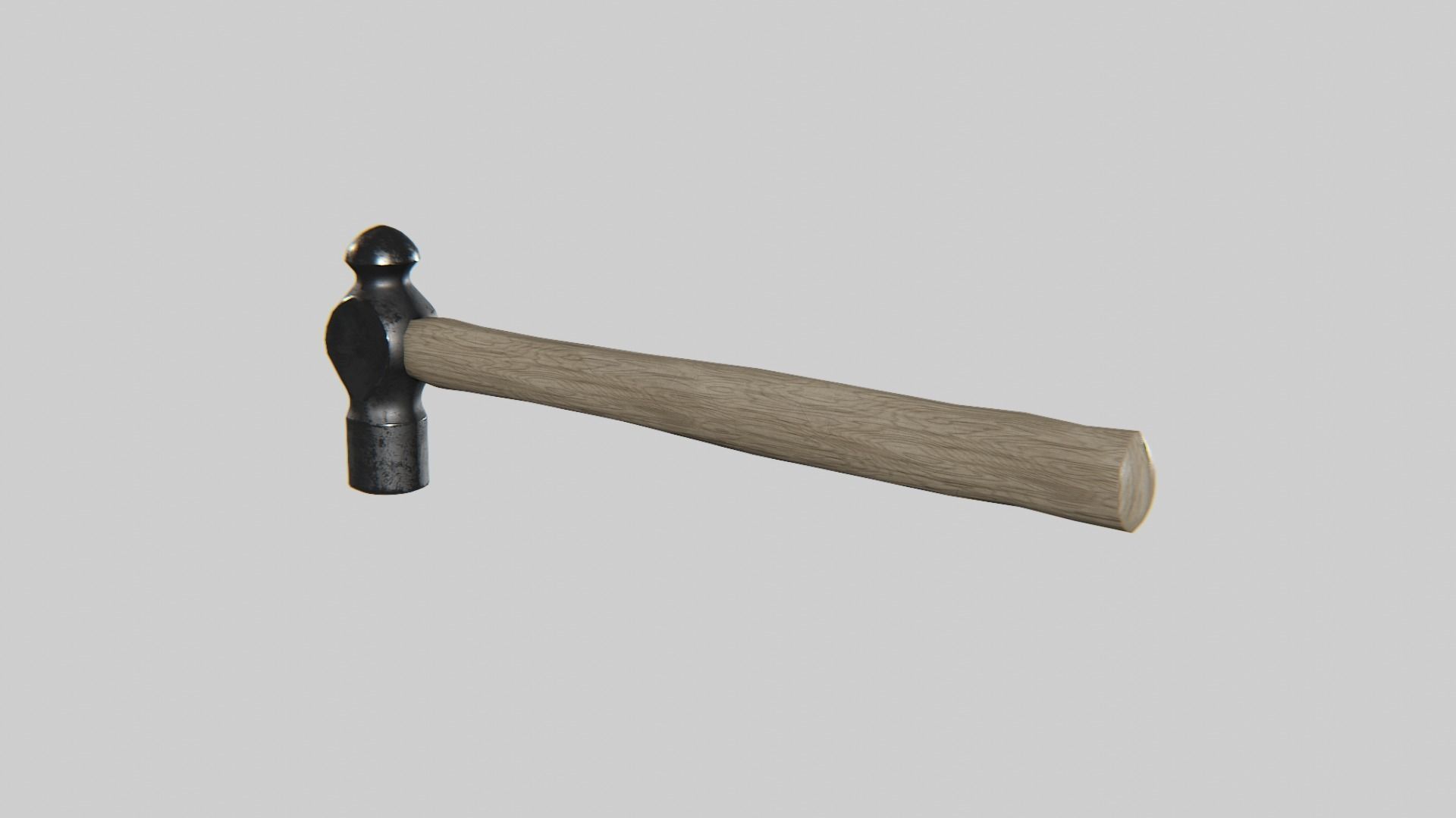 Hammer ball pein forged Low-poly 3D model_3