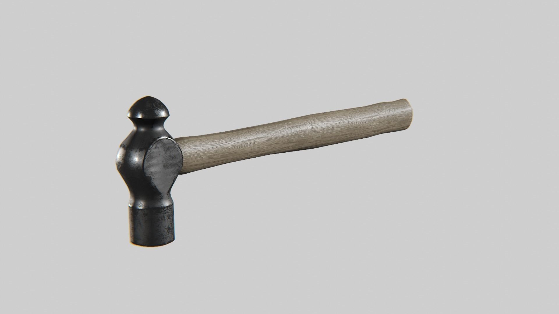 Hammer ball pein forged Low-poly 3D model_5