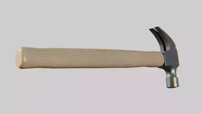 Hammer forged Low-poly 3D model