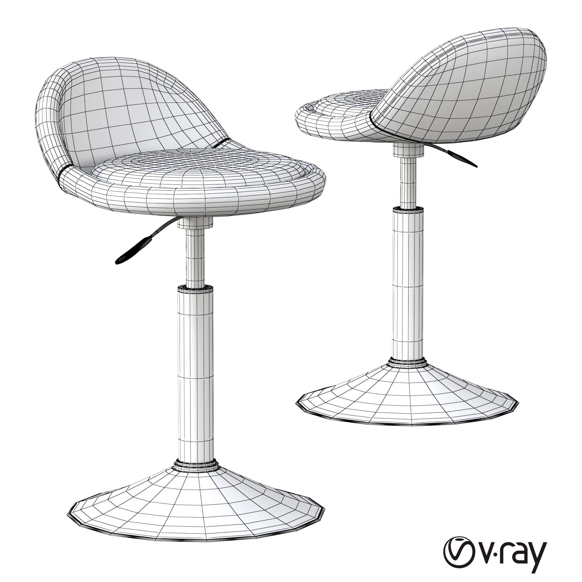 Chair Bar 3D model_2