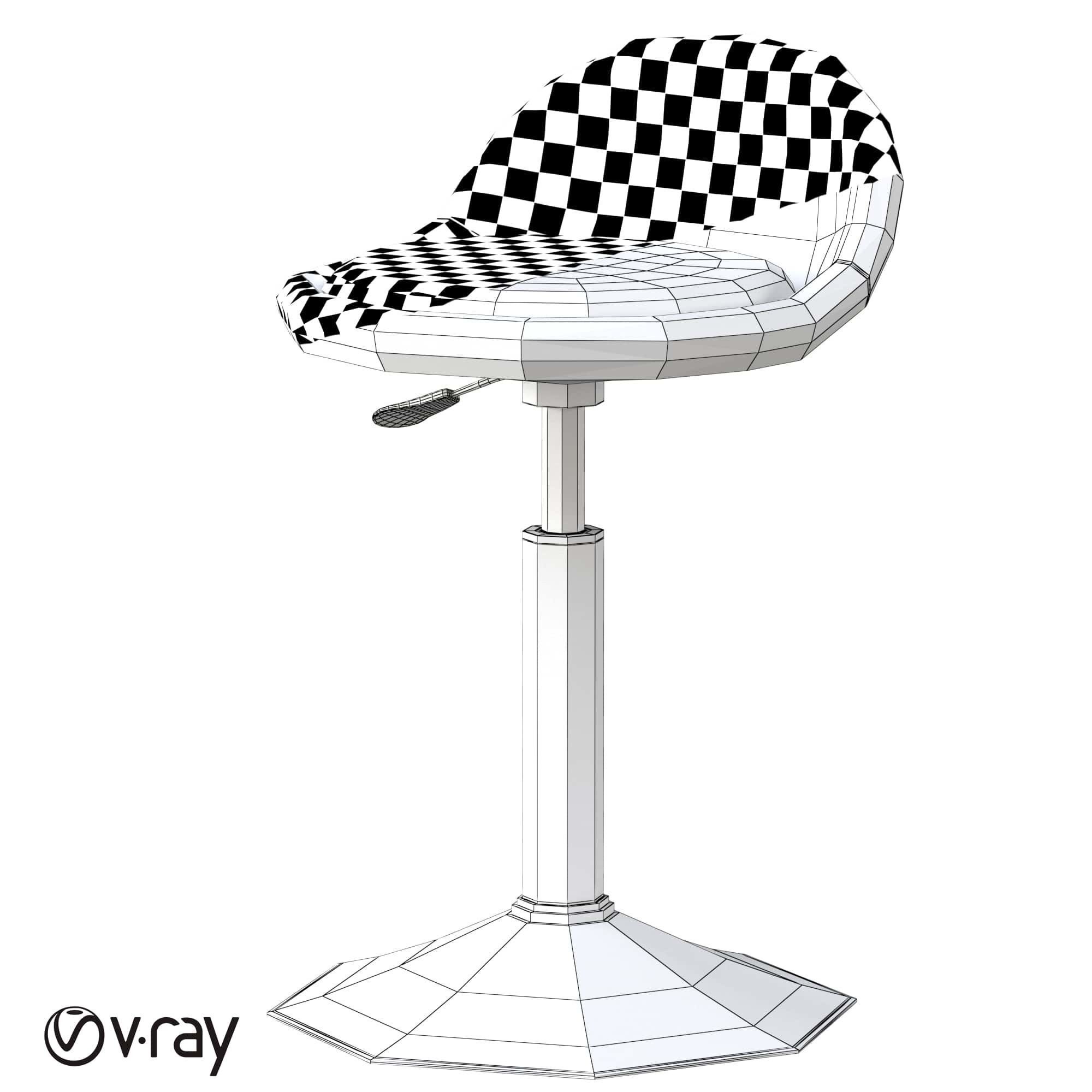 Chair Bar 3D model_3