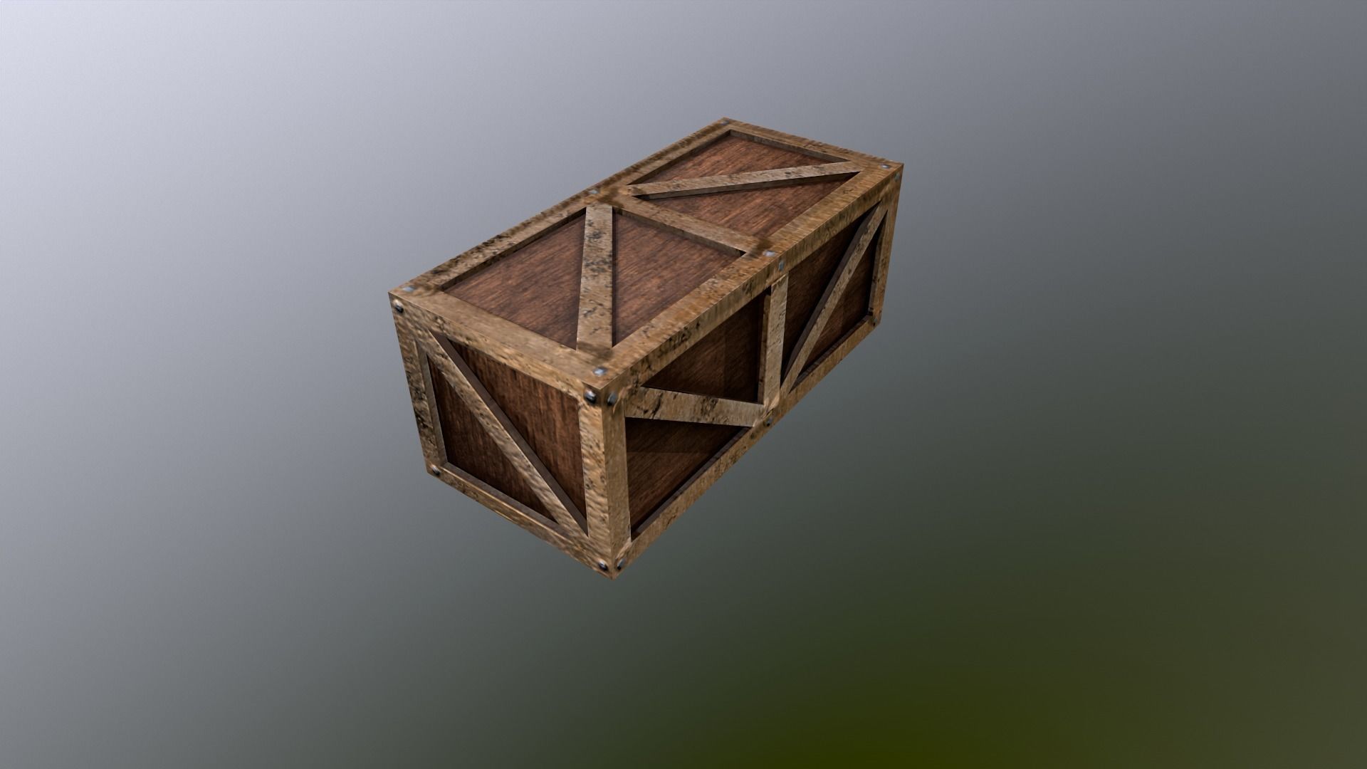 Wooden Crate Boxes Pack Low-poly 3D model_1