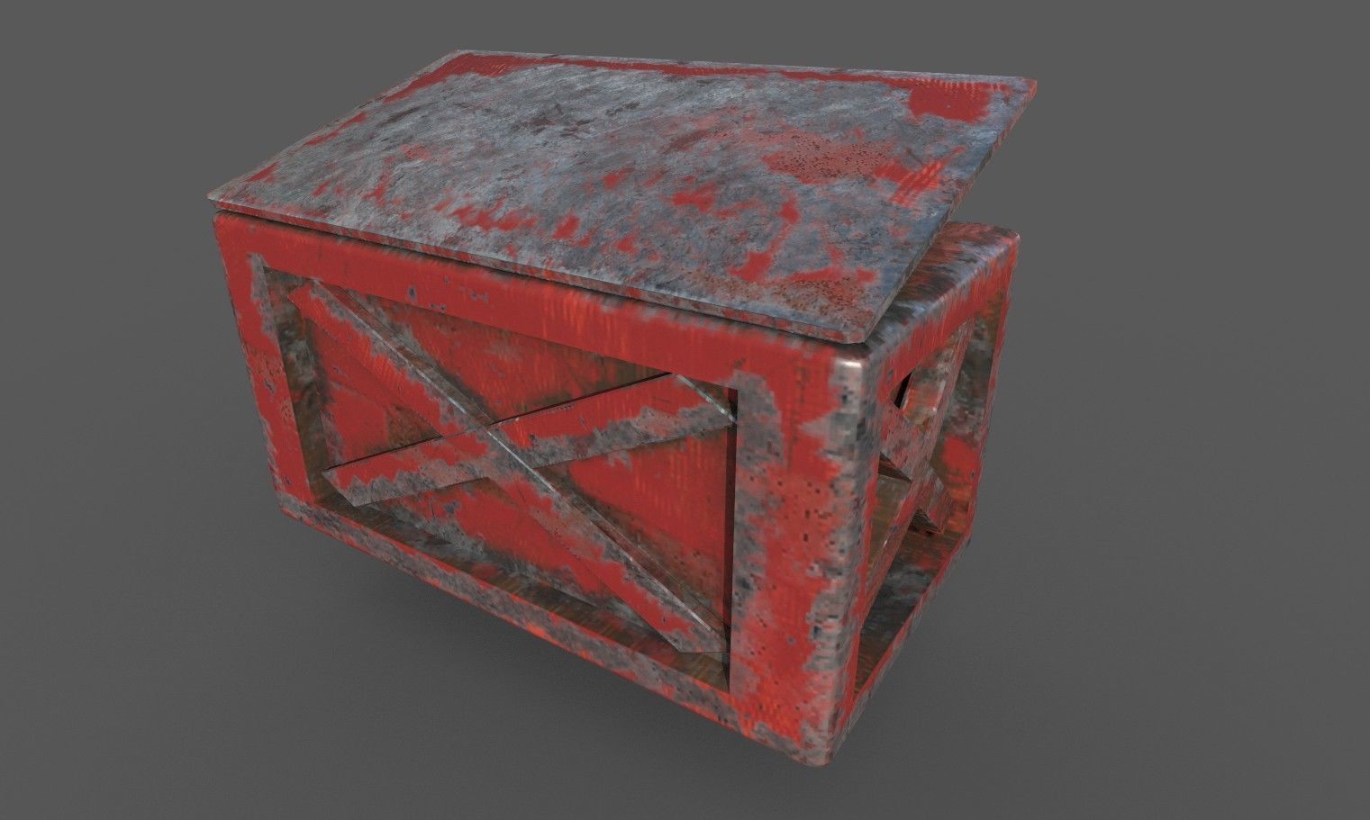 Wooden Crate Boxes Pack Low-poly 3D model_6