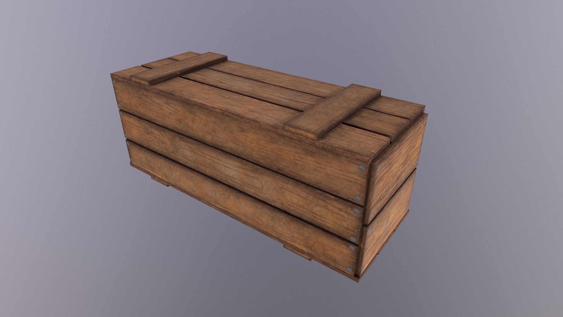 Wooden Crate Boxes Pack Low-poly 3D model_3