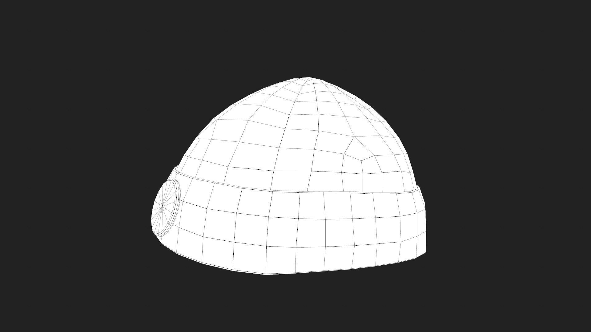 Blue Beanie Low-poly 3D model_18