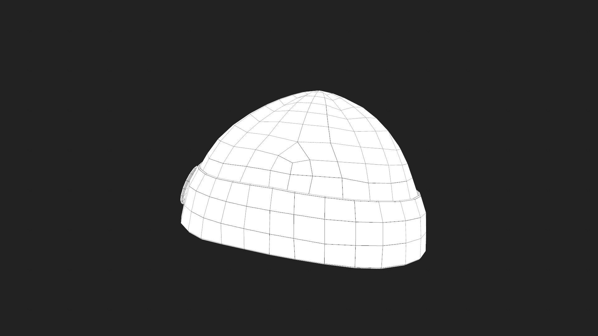 Blue Beanie Low-poly 3D model_13