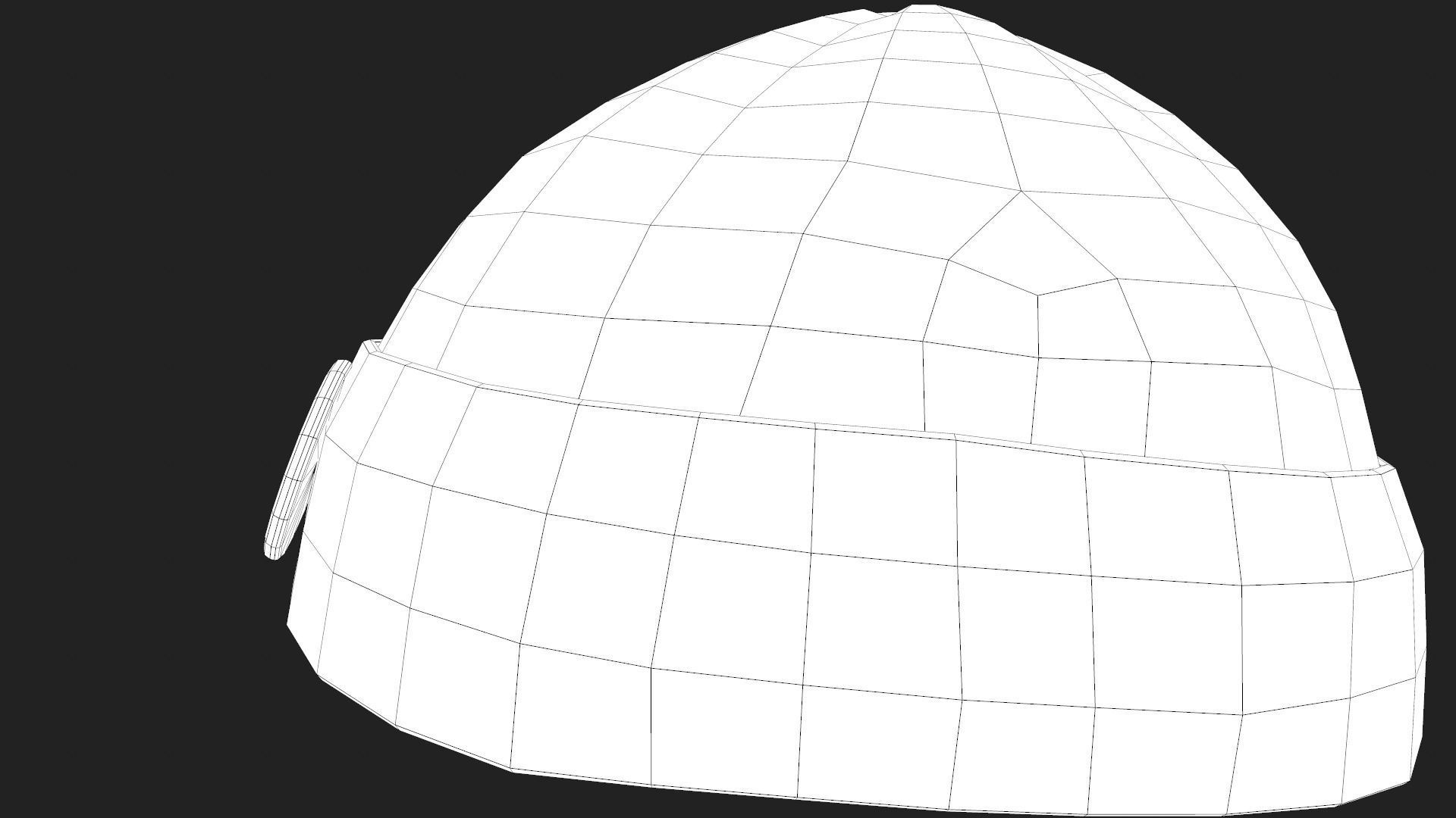 Blue Beanie Low-poly 3D model_17