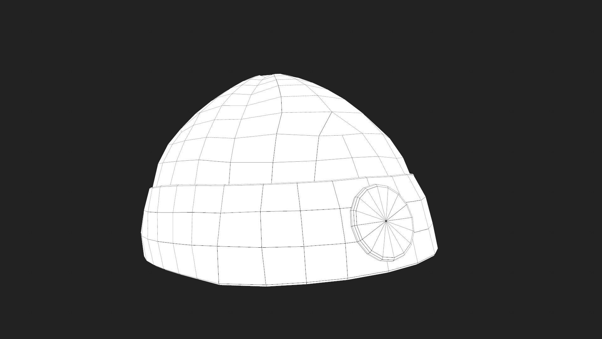 Blue Beanie Low-poly 3D model_15