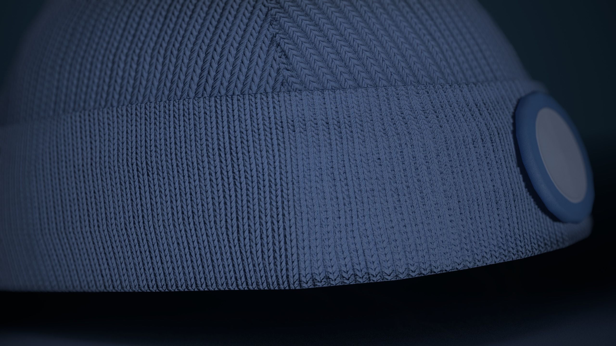 Blue Beanie Low-poly 3D model_8