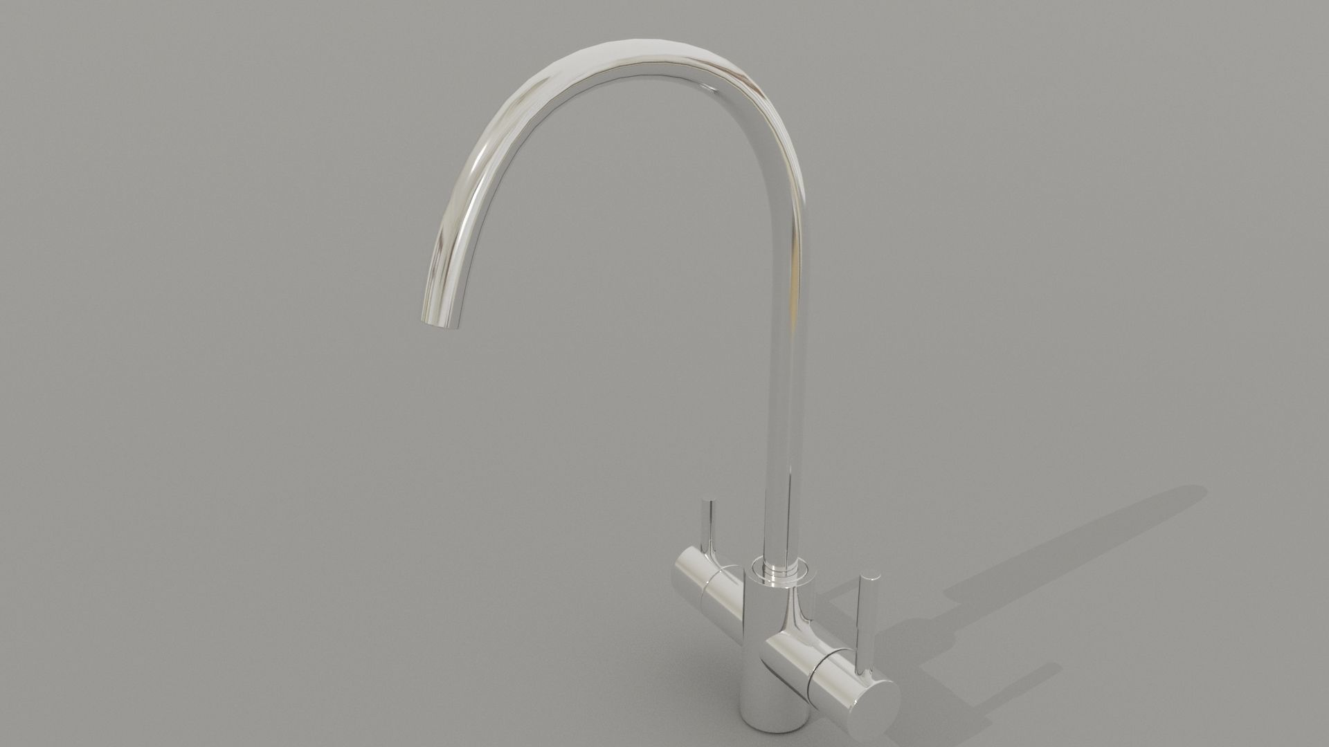 Taps set kitchen faucet 3D model_12