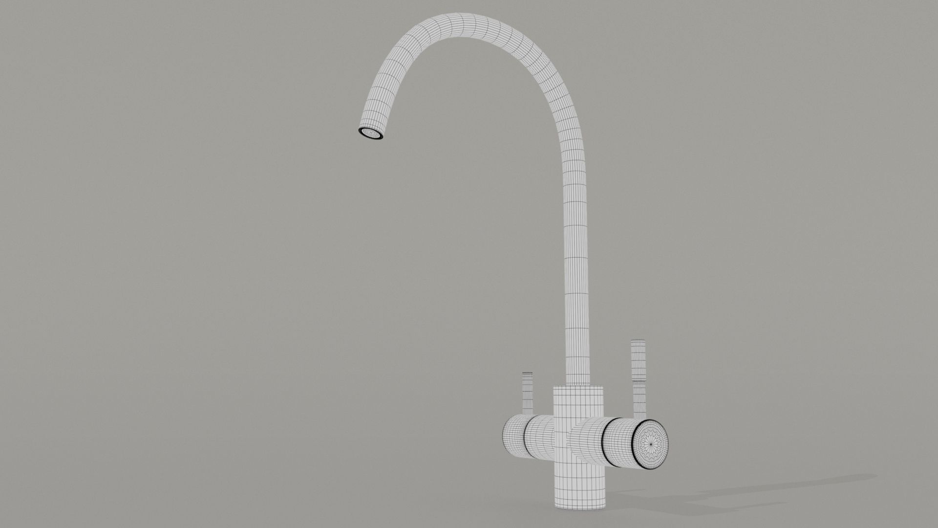 Taps set kitchen faucet 3D model_14