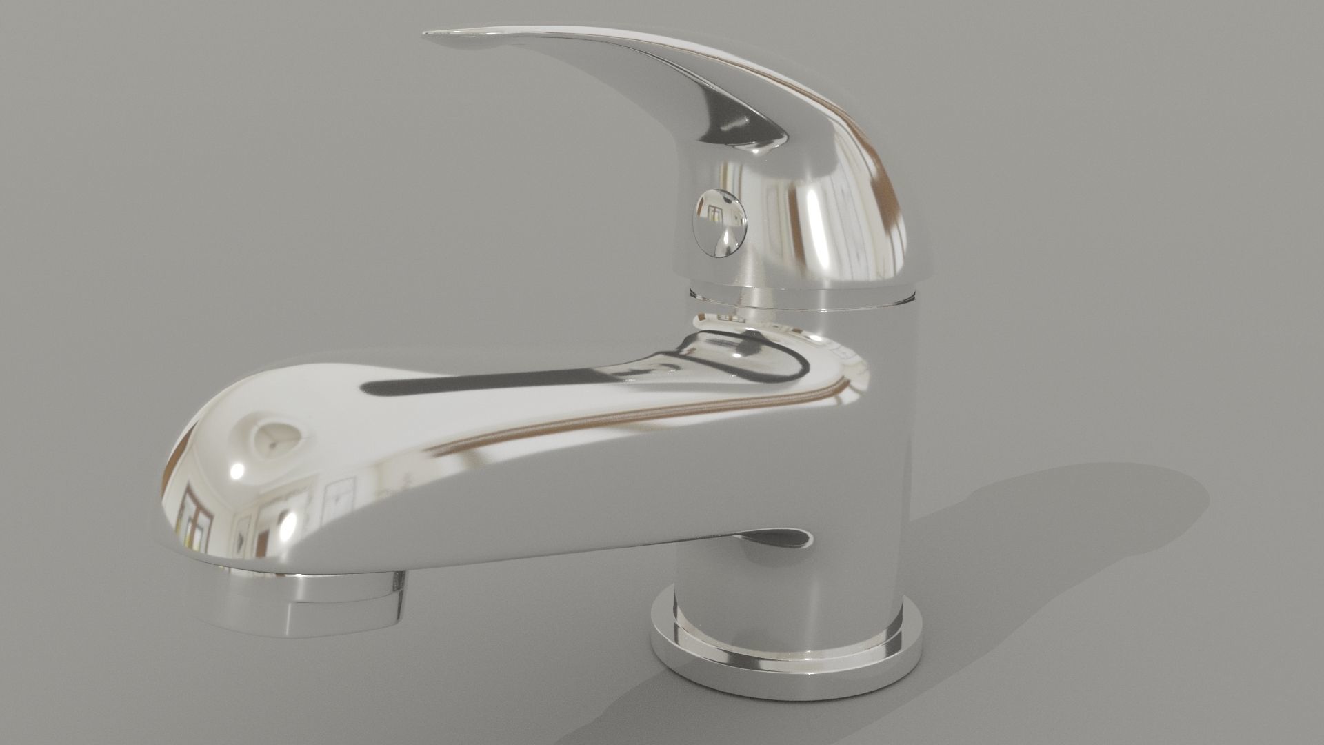 Taps set kitchen faucet 3D model_8