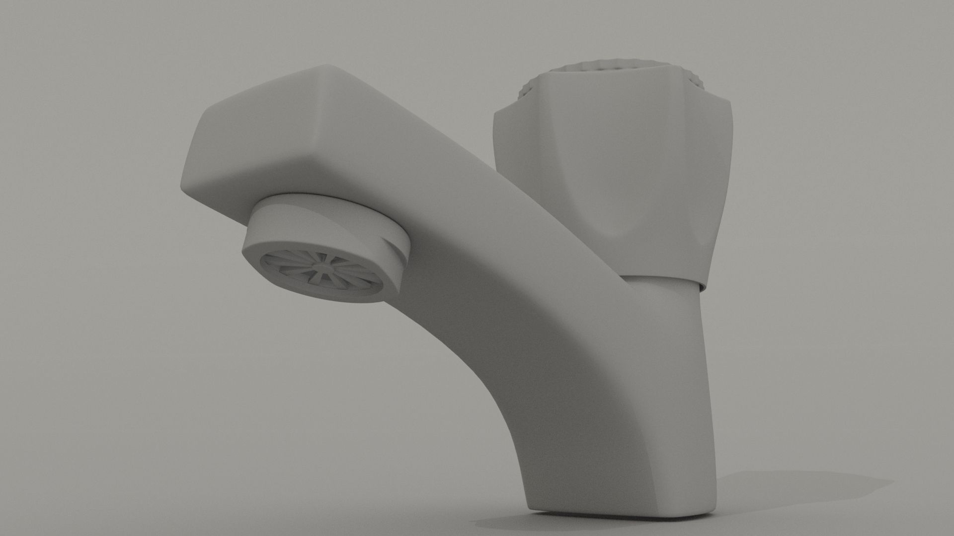 Taps set kitchen faucet 3D model_5