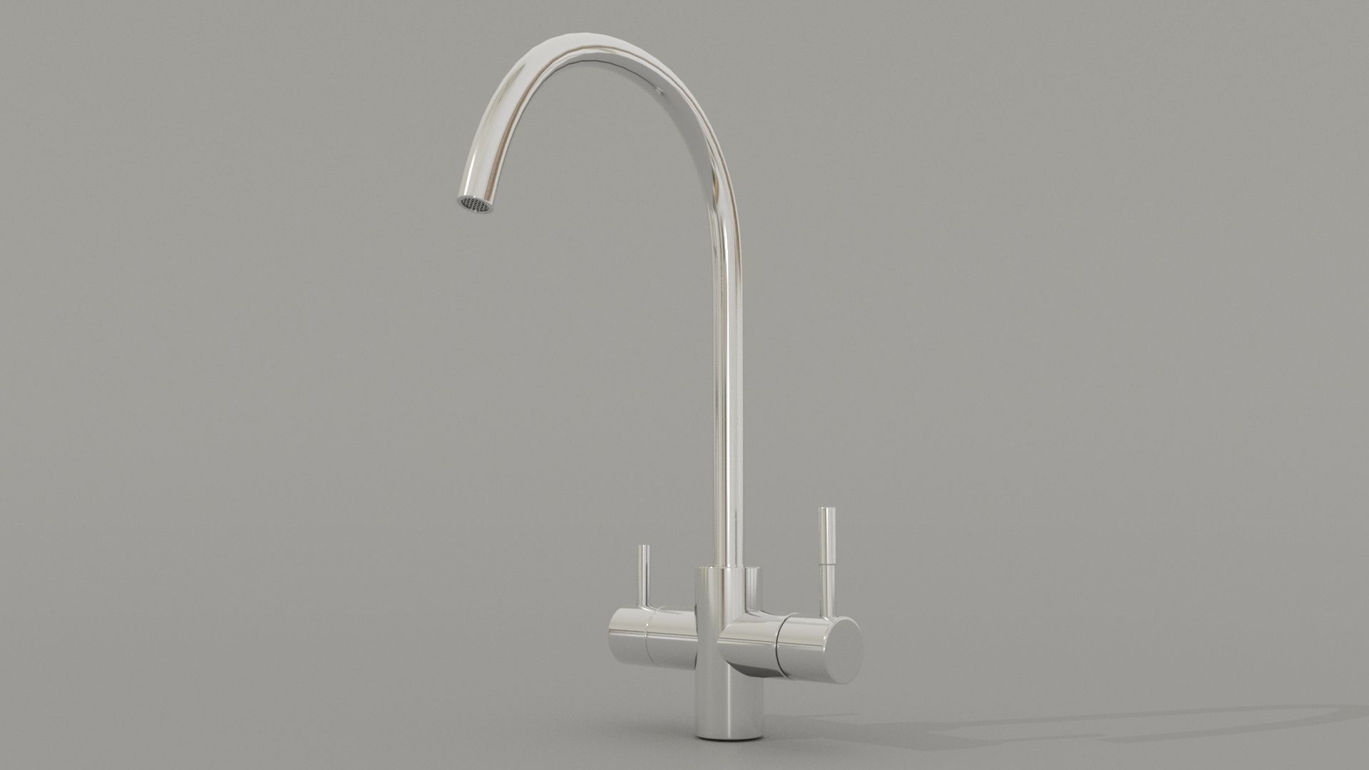 Taps set kitchen faucet 3D model_11