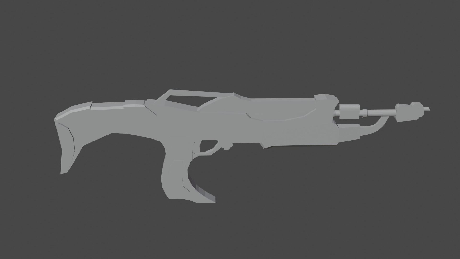 technological weapon Low-poly 3D model_11