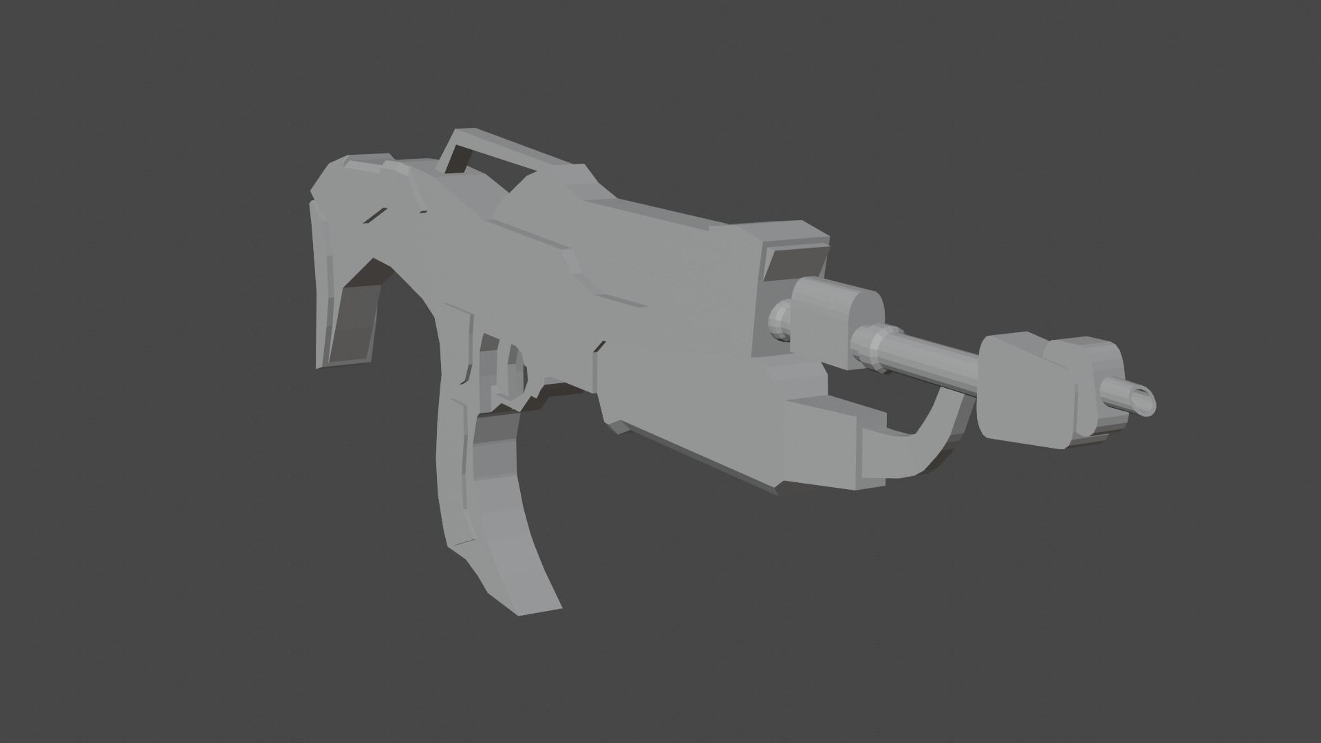 technological weapon Low-poly 3D model_10