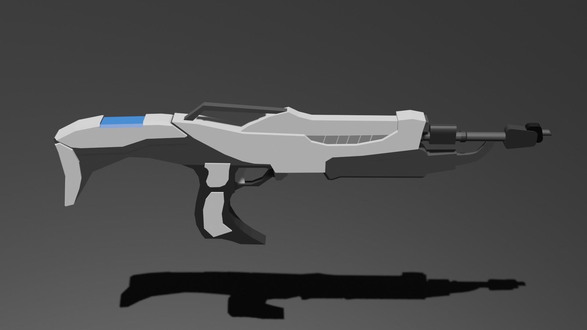 technological weapon Low-poly 3D model_4