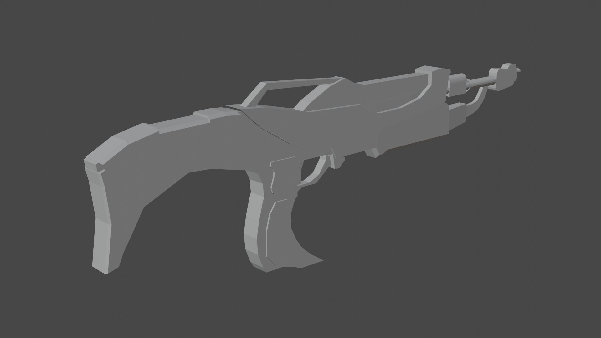 technological weapon Low-poly 3D model_9