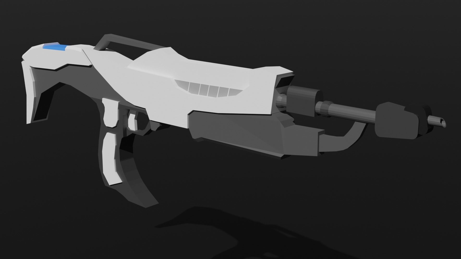 technological weapon Low-poly 3D model_1