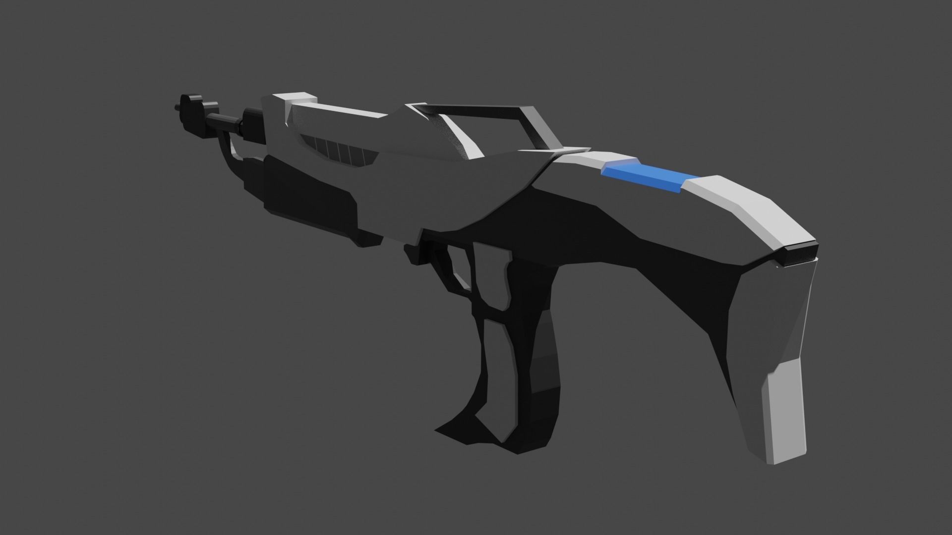 technological weapon Low-poly 3D model_6