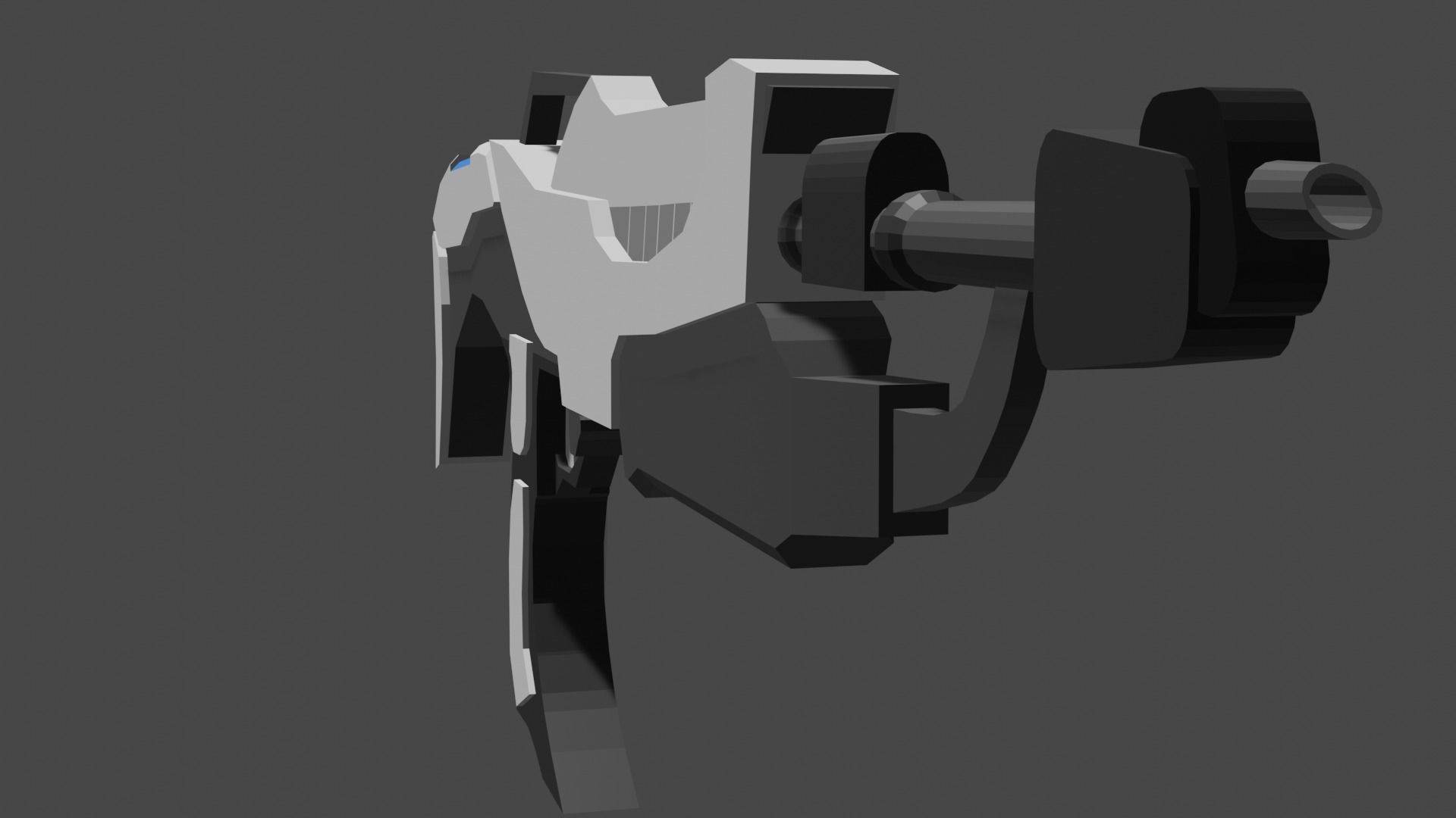 technological weapon Low-poly 3D model_7