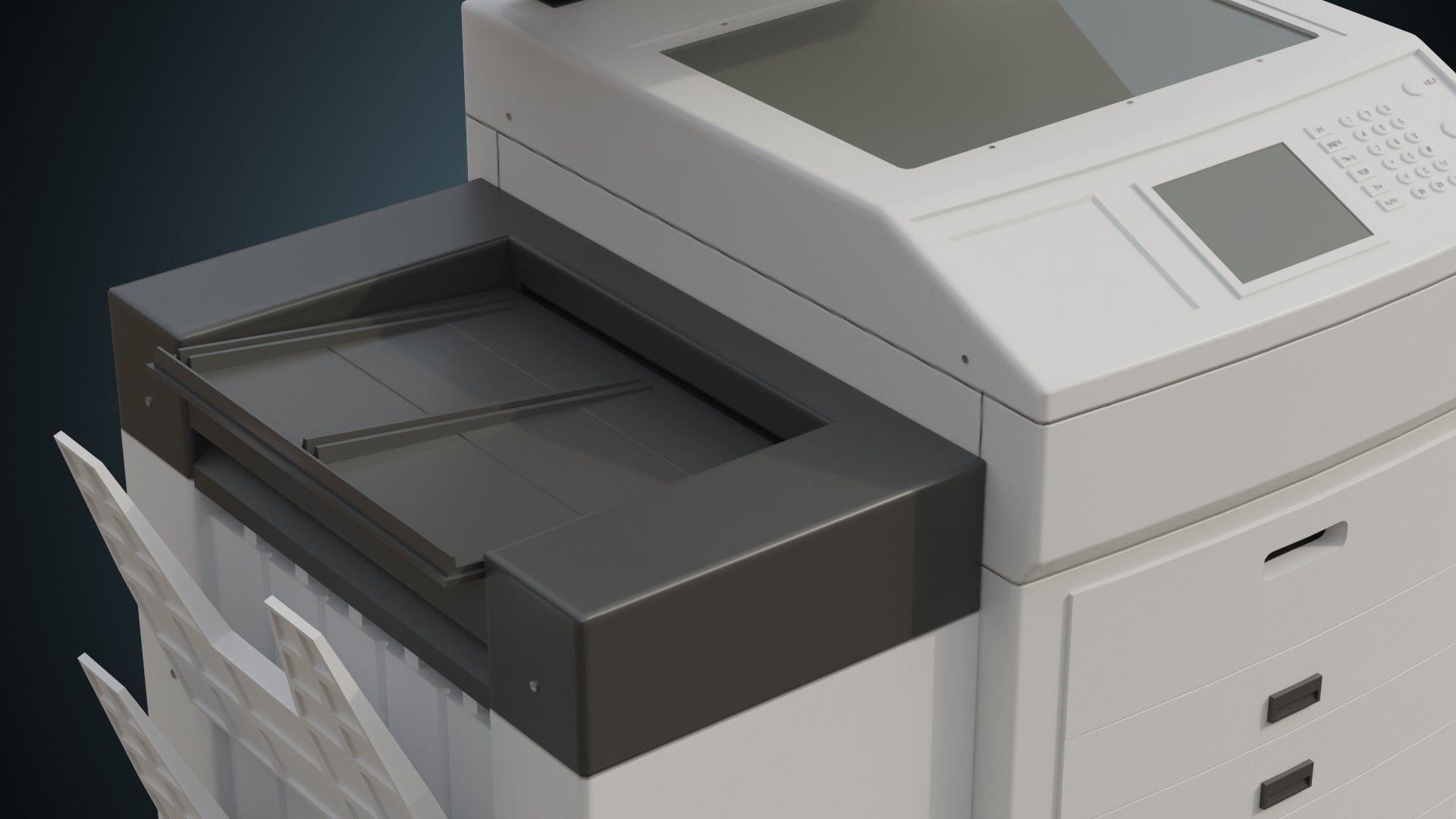 Photocopier 1A Low-poly 3D model_5