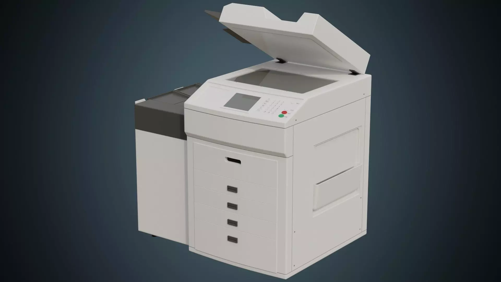 Photocopier 1A Low-poly 3D model_0
