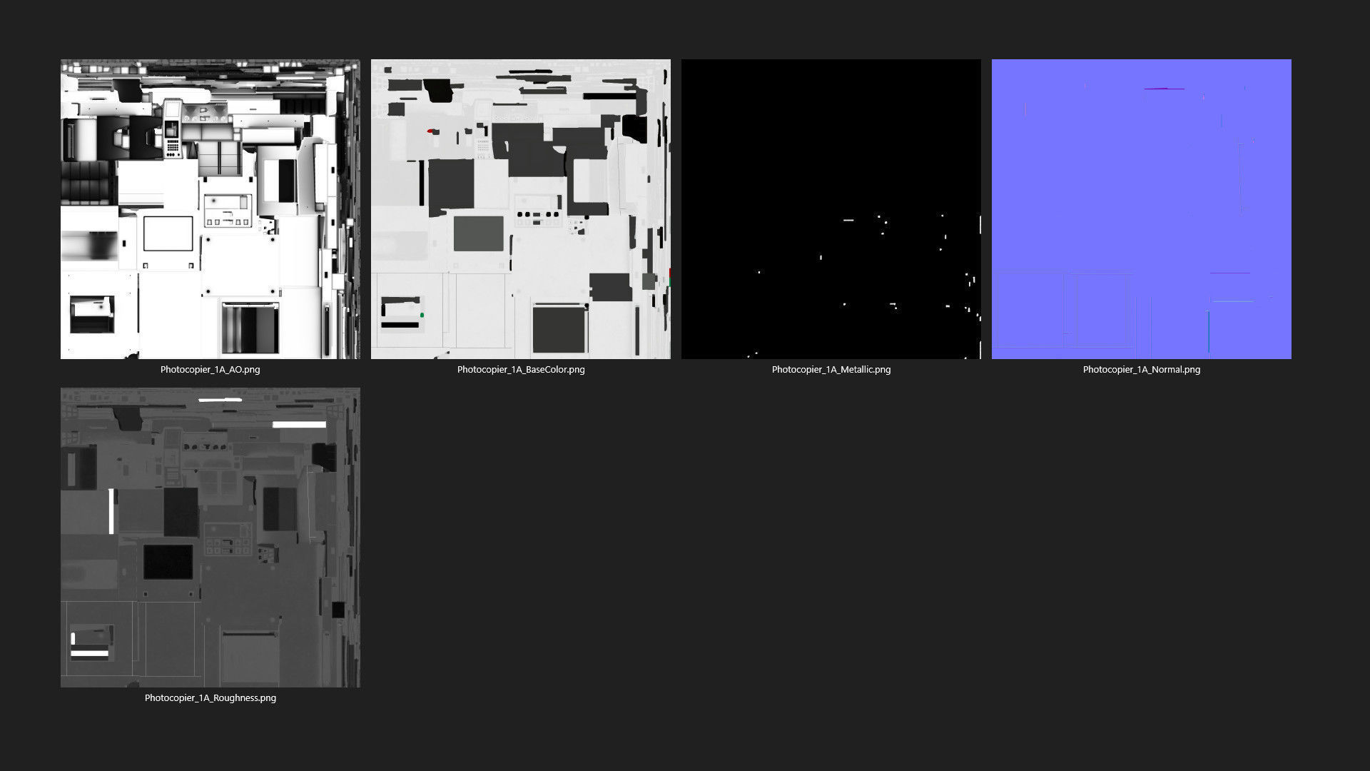 Photocopier 1A Low-poly 3D model_9