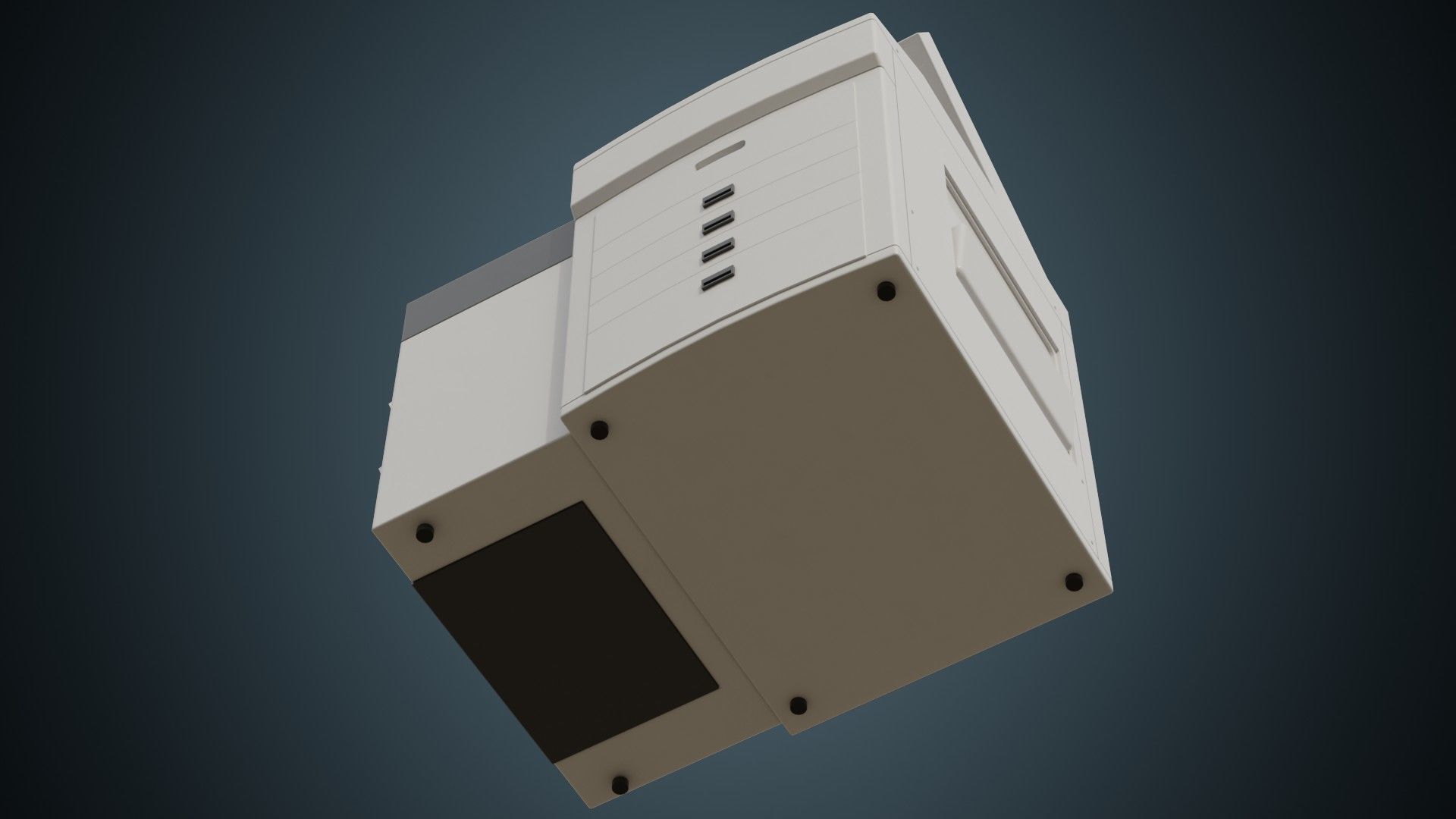 Photocopier 1A Low-poly 3D model_4