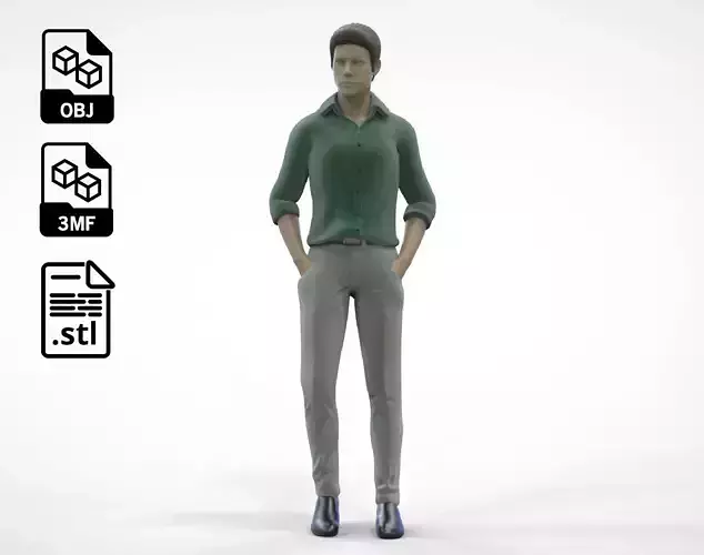 N1 Standing or waiting 1 64 Miniature 3D print model