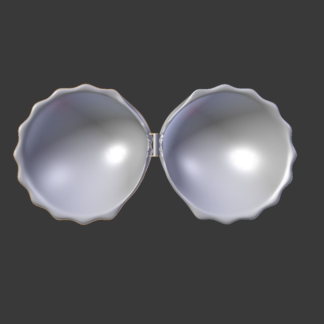 PEARL SHELL ring box for valentine gift 3D print model_7