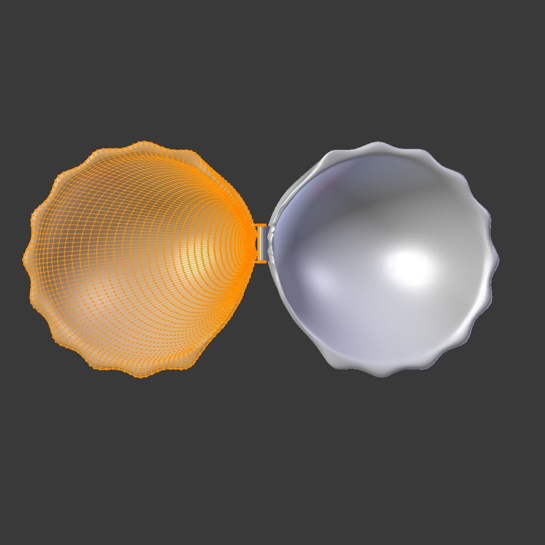 PEARL SHELL ring box for valentine gift 3D print model_9