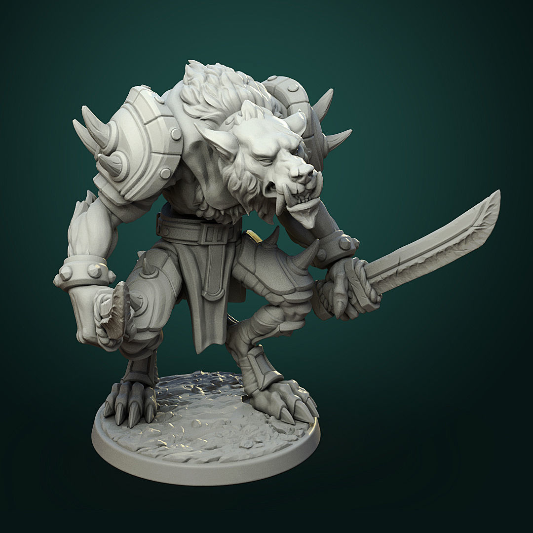 Werewolves bundle pre-supported  3D print model_29