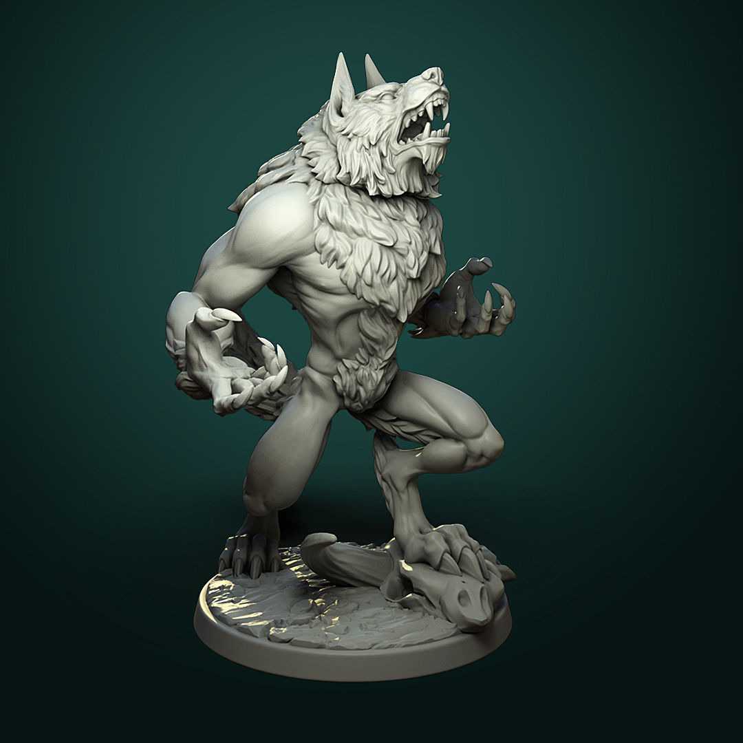 Werewolves bundle pre-supported  3D print model_22