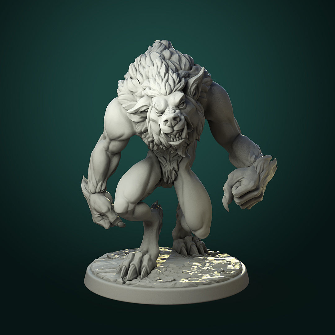 Werewolves bundle pre-supported  3D print model_19