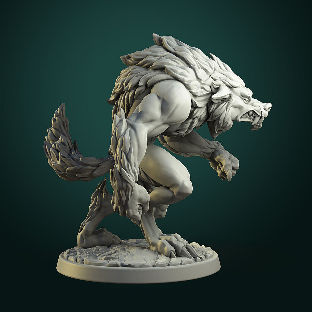 Werewolves bundle pre-supported  3D print model_20