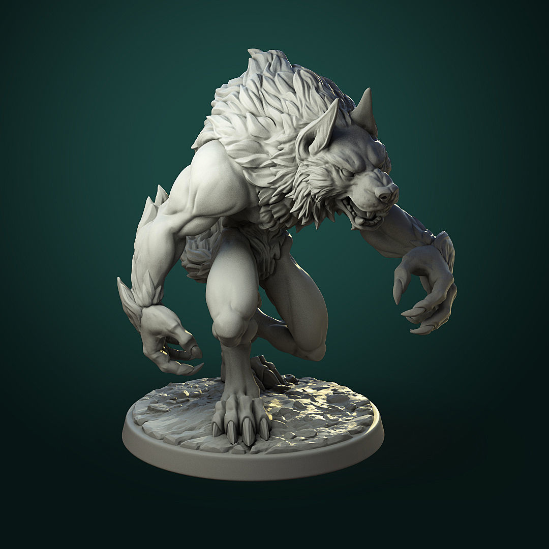 Werewolves bundle pre-supported  3D print model_18