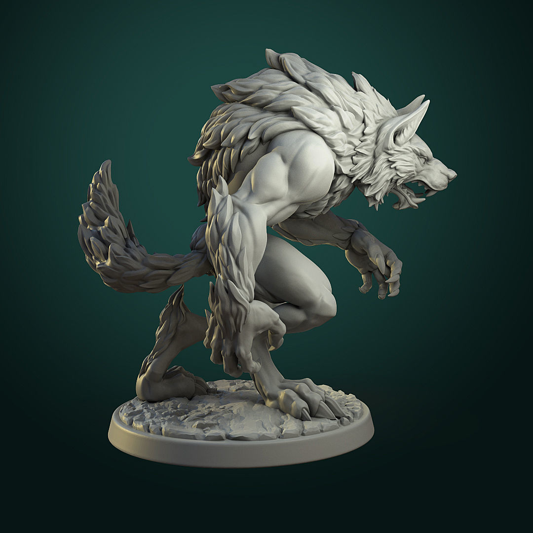 Werewolves bundle pre-supported  3D print model_17