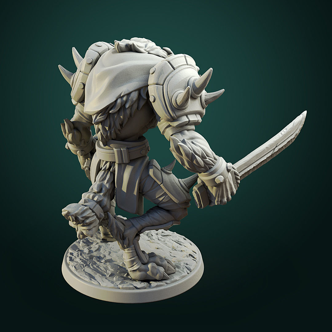 Werewolves bundle pre-supported  3D print model_28