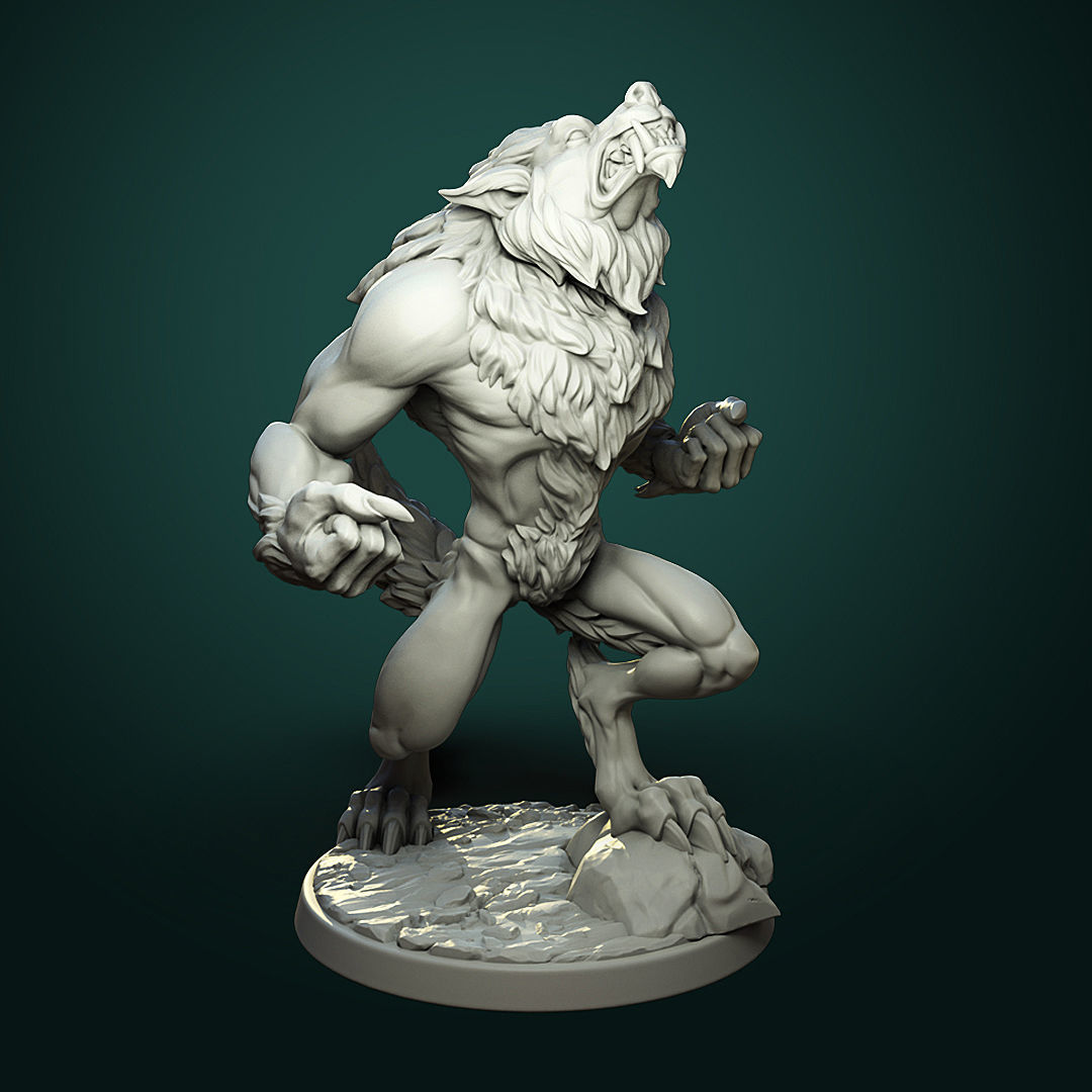 Werewolves bundle pre-supported  3D print model_26