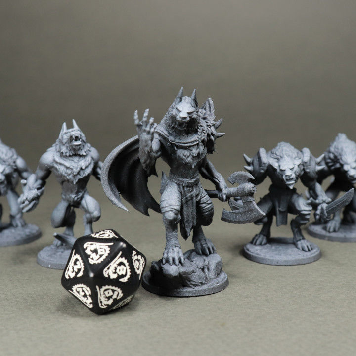 Werewolves bundle pre-supported  3D print model_3