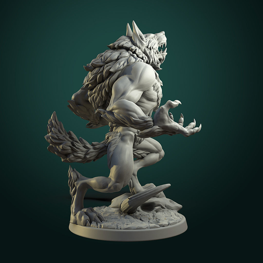 Werewolves bundle pre-supported  3D print model_25