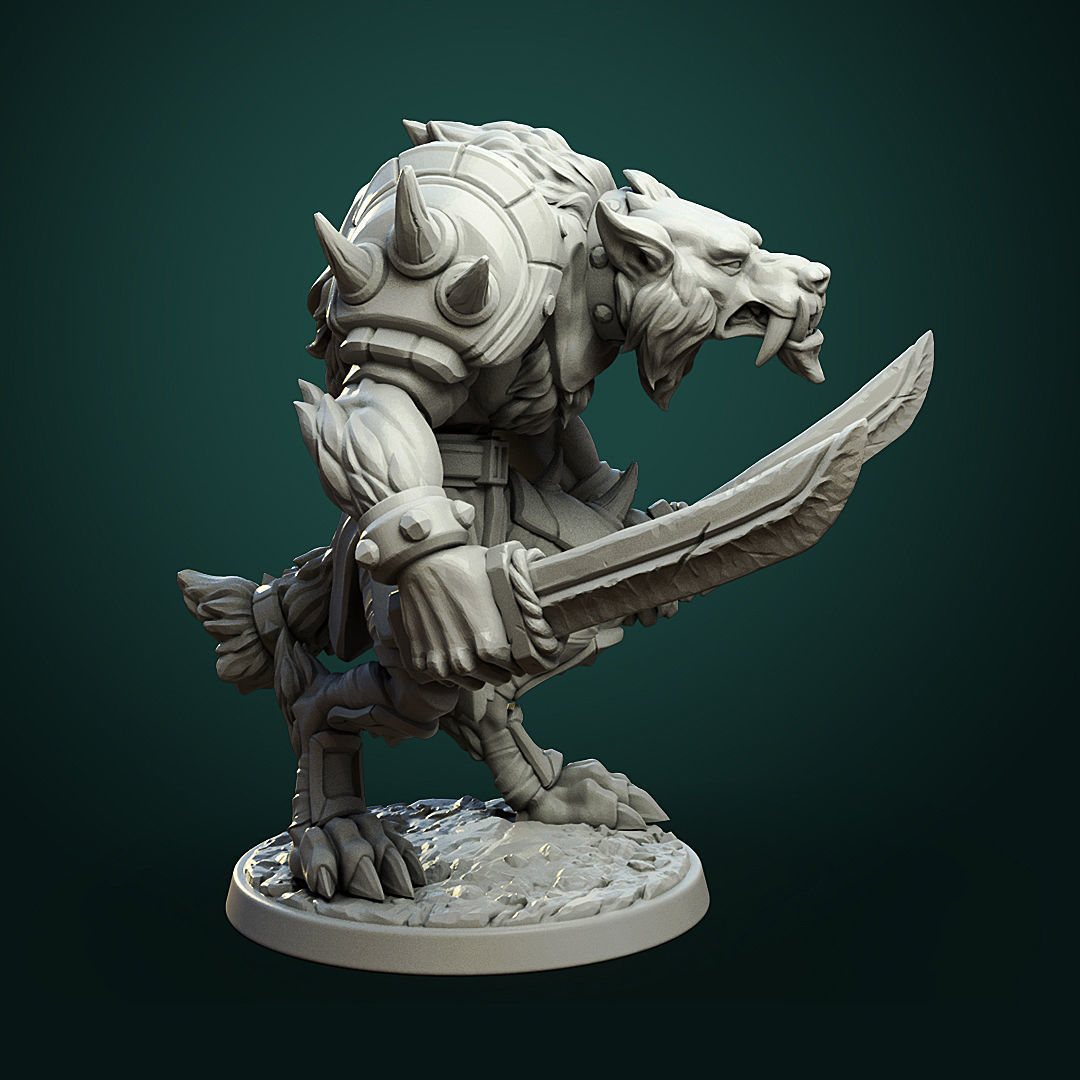 Werewolves bundle pre-supported  3D print model_27