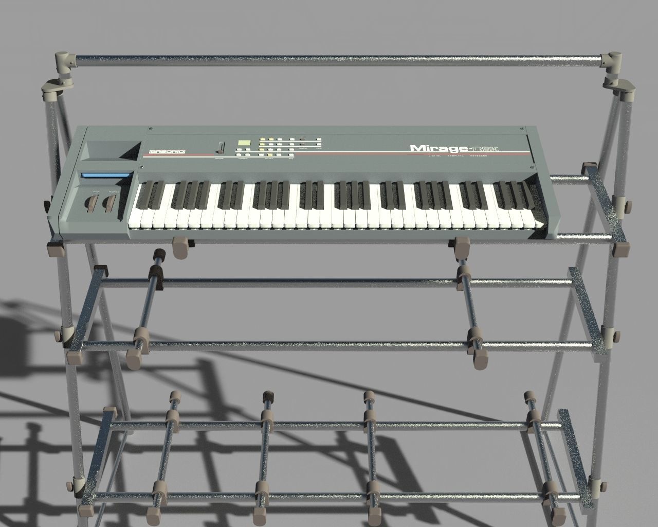 Mirage DSK Keyboard Low-poly 3D model_2